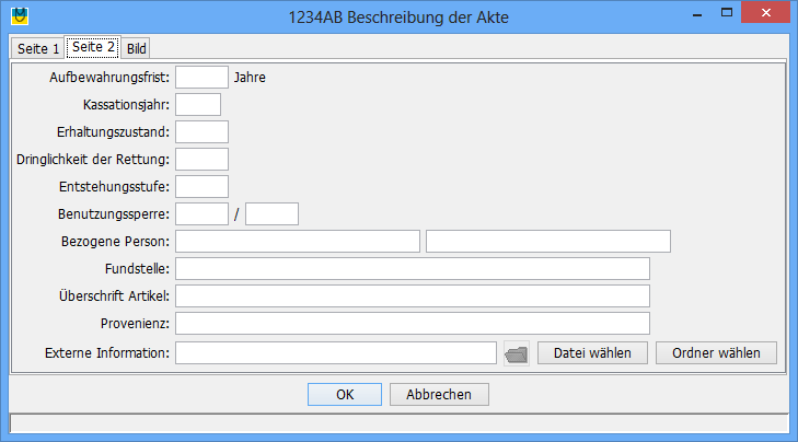 Eigenschaften von Archivalien, Seite 2