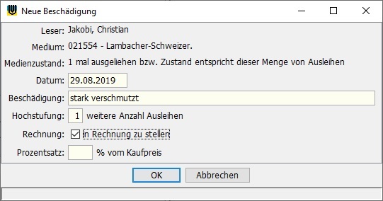 Beschädigungen in Rechnung stellen Beschädigungen in Rechnung stellen