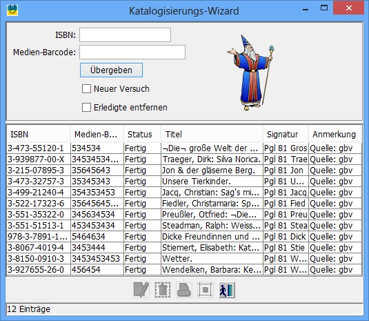 Katalogisierungs-Wizard