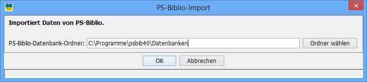 Datenimport von ps-biblio