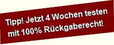 Tipp! Jetzt 4 Wochen testen mit 100% Rckgaberecht